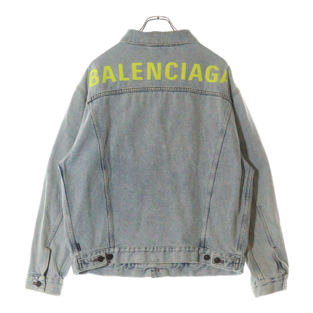 BALENCIAGA(バレンシアガ) Back Logo Crush Denim JacketバックロゴクラッシュUSED加工デニムジャケット インディゴ 557351 TDW15