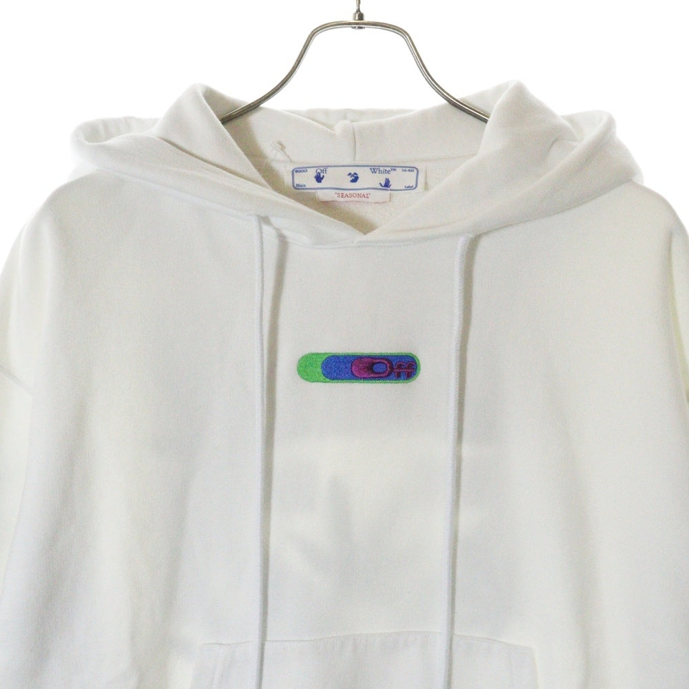 OFF-WHITE(オフホワイト) WEED ARROWS OVER HOODIE プリント スウェットプルオーバーパーカー ホワイト OMBB037S22FLE010