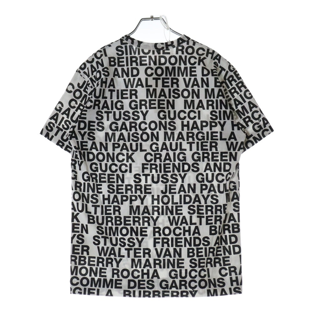 COMME des GARCONS(コムデギャルソン) TYPOGRAPHY TEE タイポグラフィー 半袖Tシャツ カットソー ブラック/ホワイト OB-T011