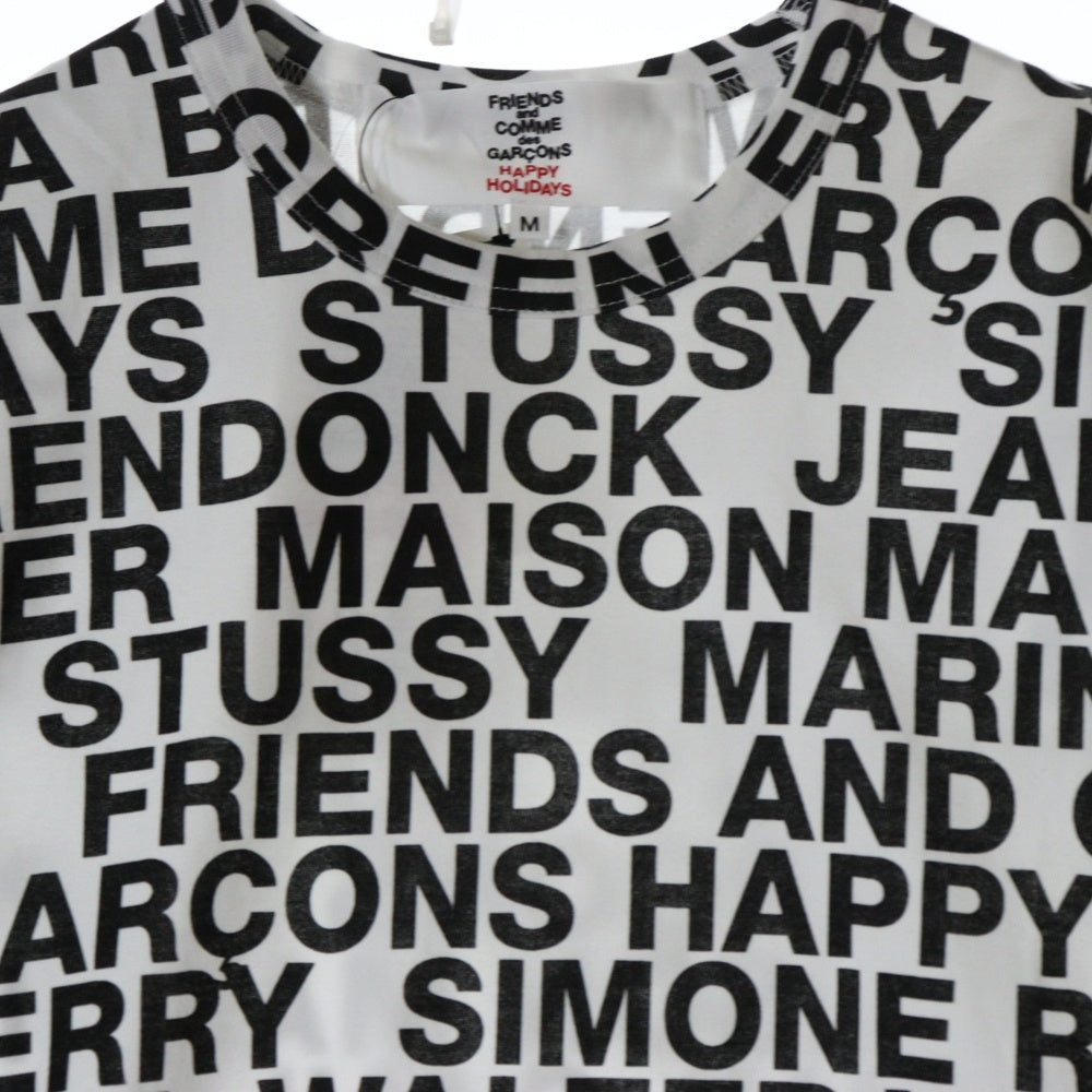 COMME des GARCONS(コムデギャルソン) TYPOGRAPHY TEE タイポグラフィー 半袖Tシャツ カットソー ブラック/ホワイト OB-T011