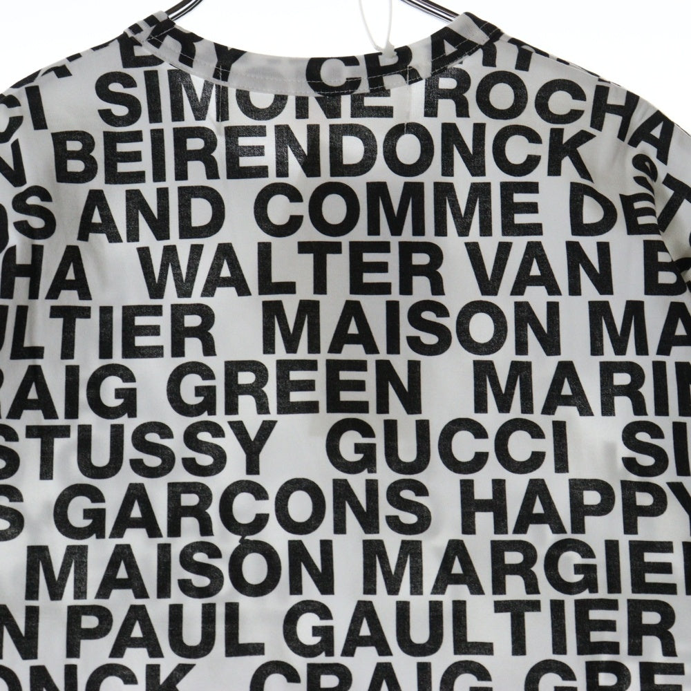 COMME des GARCONS(コムデギャルソン) TYPOGRAPHY TEE タイポグラフィー 半袖Tシャツ カットソー ブラック/ホワイト OB-T011