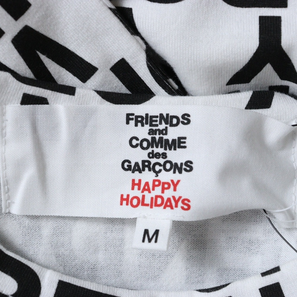 COMME des GARCONS(コムデギャルソン) TYPOGRAPHY TEE タイポグラフィー 半袖Tシャツ カットソー ブラック/ホワイト OB-T011