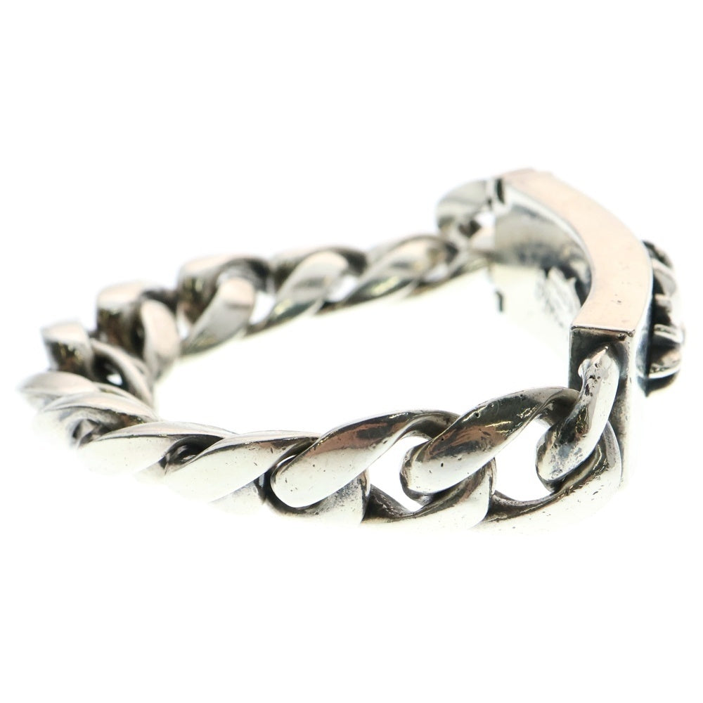 CHROME HEARTS(クロムハーツ) ID FLRL HEART/フローラルハートIDクラシックリンク シルバーブレスレット 11リンク シルバー