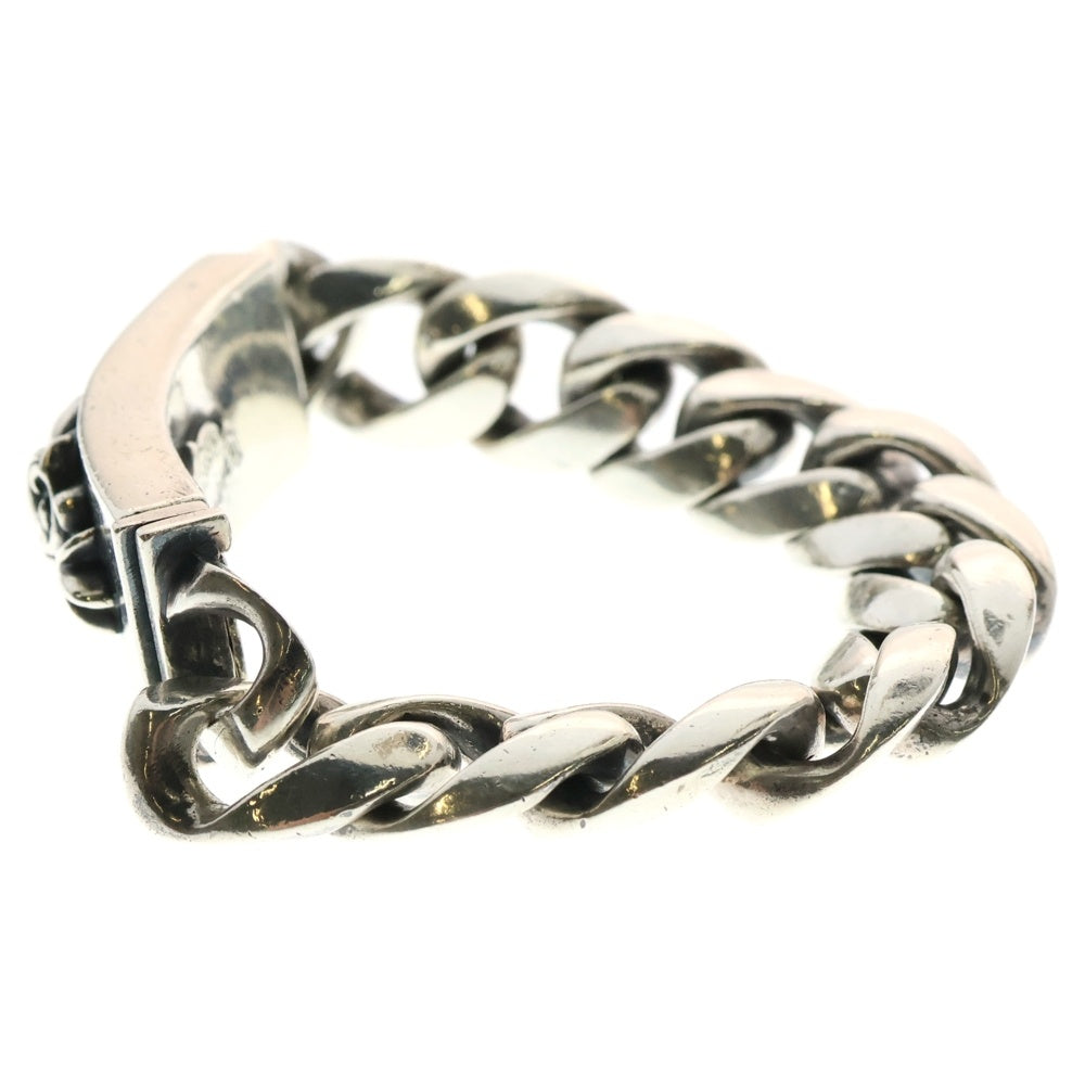 CHROME HEARTS(クロムハーツ) ID FLRL HEART/フローラルハートIDクラシックリンク シルバーブレスレット 11リンク シルバー