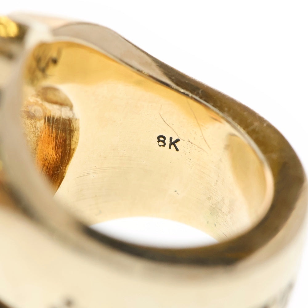 TENDERLOIN(テンダーロイン) T-H.SRING GOLD/STONE 8K ダイヤ ホースシューリング 指輪 ゴールド