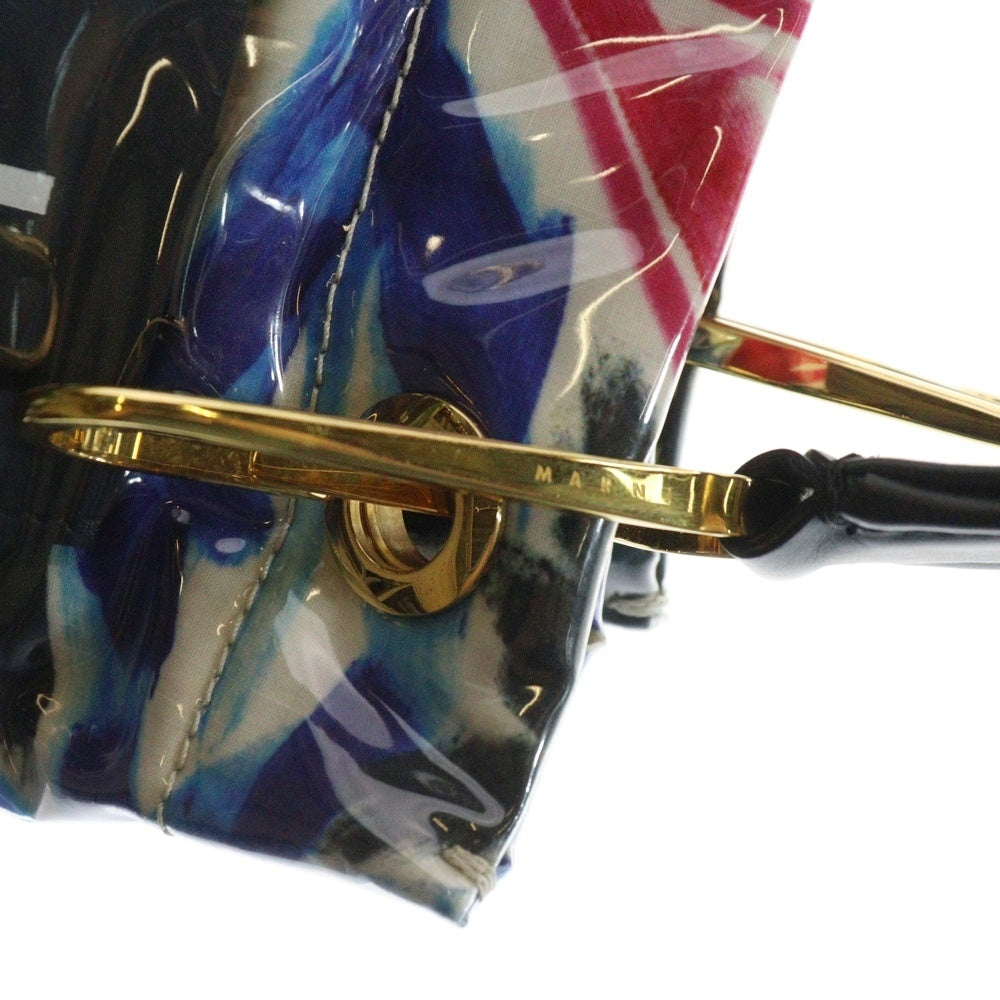 MARNI(マルニ) GLOSSY GRIP フラワー総柄 ハンドバッグ トートバッグ ?BMMP0013Q1