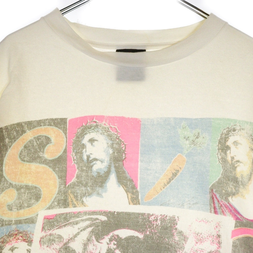SAINT MICHAEL(セントマイケル) 24SS SW SS TEE VEGES フォトプリント 半袖Tシャツ カットソー ホワイト SM-YS8-0000-C15