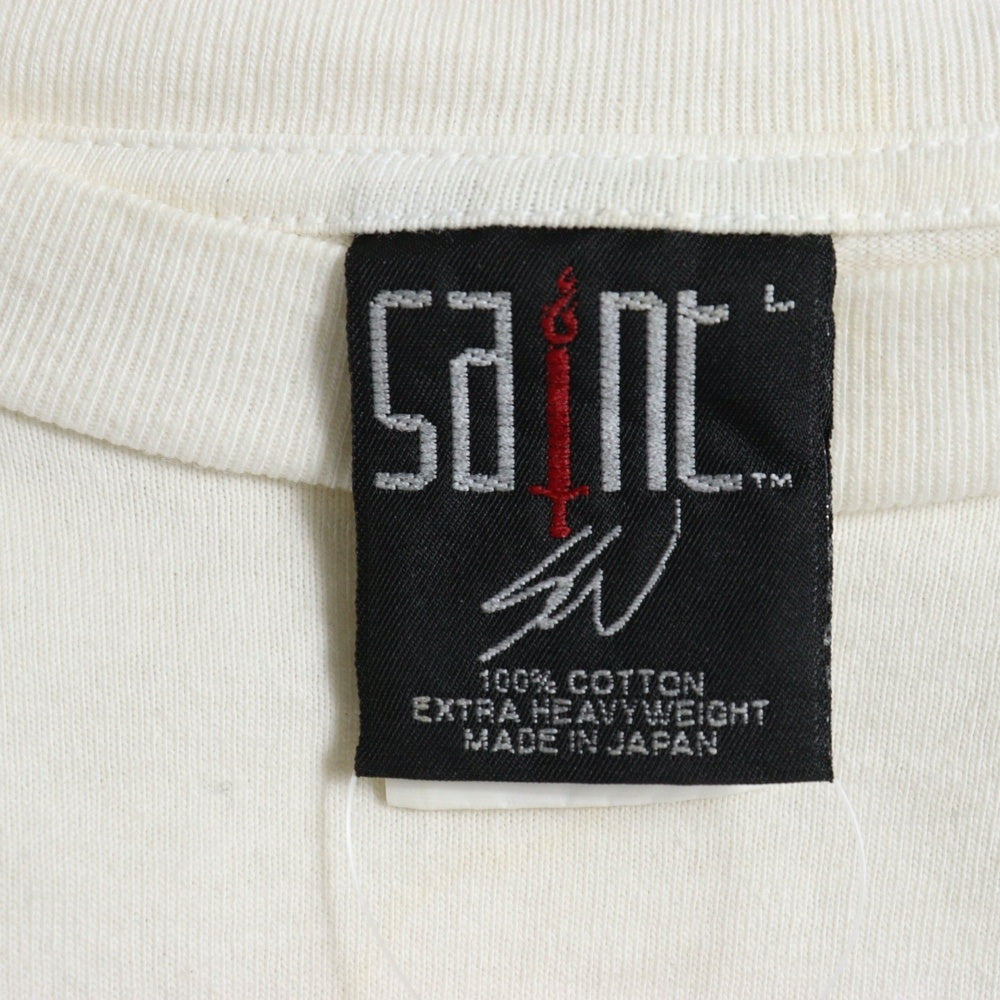SAINT MICHAEL(セントマイケル) 24SS SW SS TEE VEGES フォトプリント 半袖Tシャツ カットソー ホワイト SM-YS8-0000-C15
