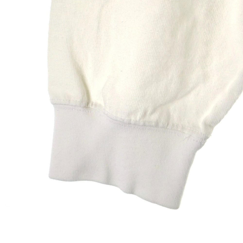 THE NORTH FACE(ザノースフェイス) Nuptse Cotton Tee NT82135 ロゴ刺繍 クルーネック ロングスリーブ ヌプシ コットン 長袖Tシャツ カットソー ホワイト