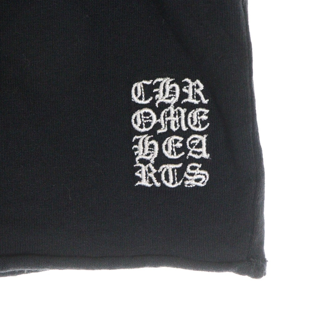 CHROME HEARTS(クロムハーツ) Y NOT 英字スモールCHクロス刺繍ショート丈半袖Tシャツ レディース ブラック