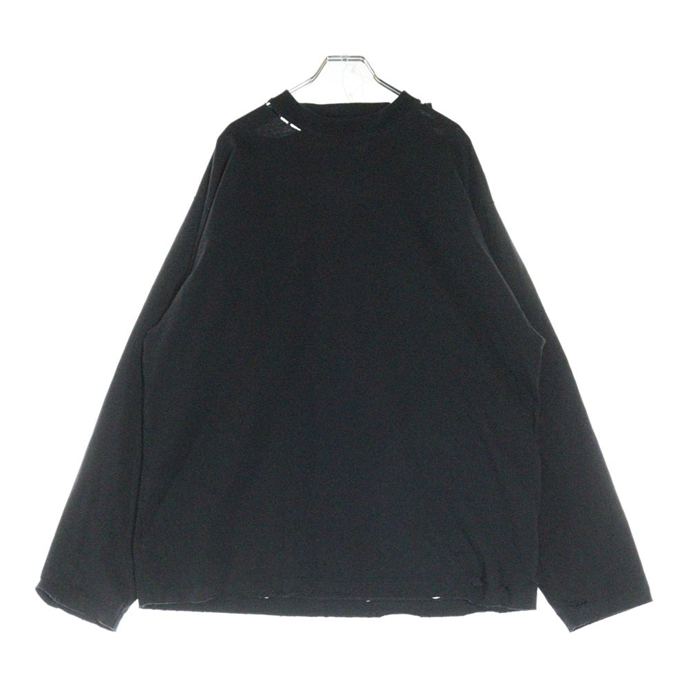 BALENCIAGA(バレンシアガ) 25SS セキュリティーテープロゴ 長袖Tシャツ ロンT カットソー ブラック 832432
