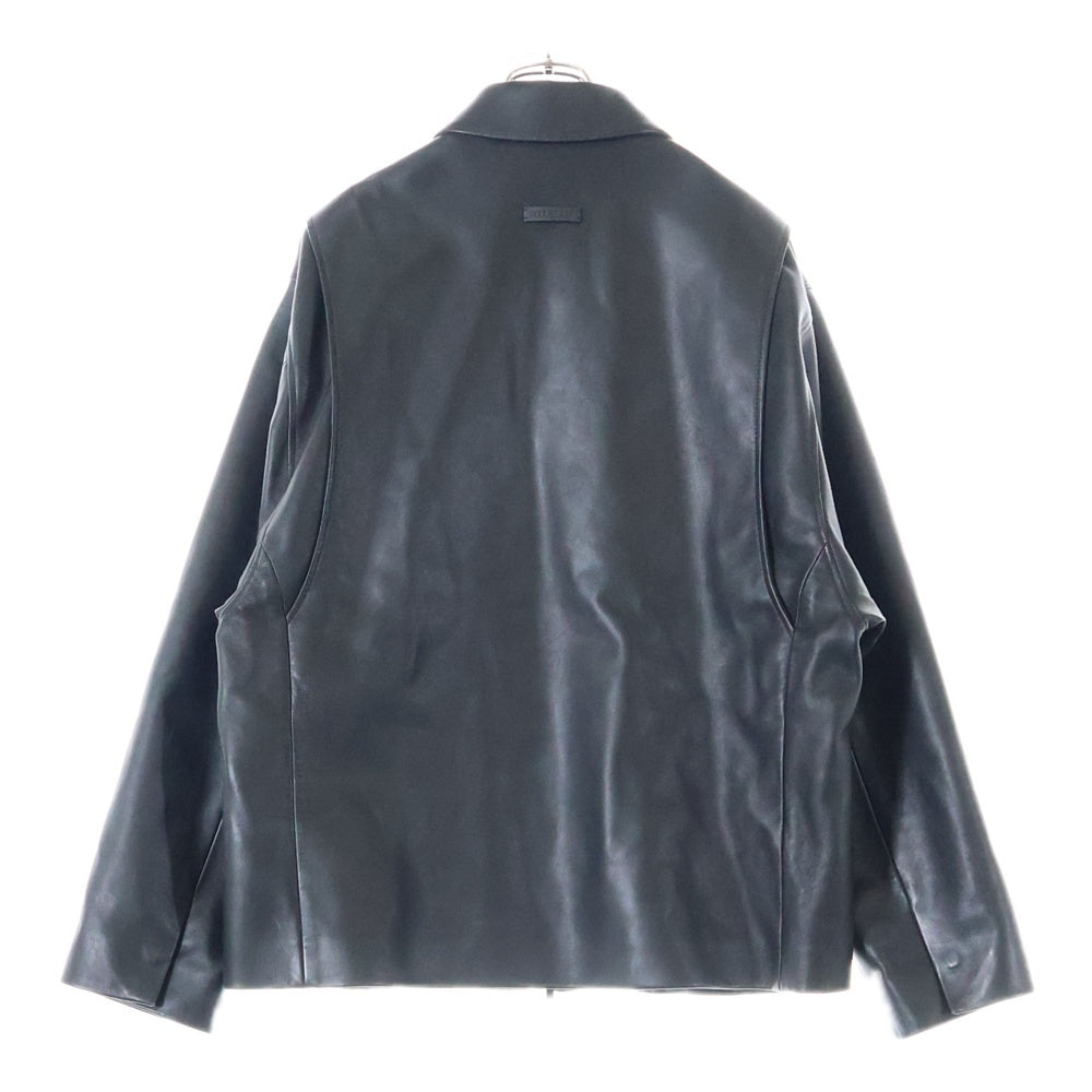 FEAR OF GOD(フィアオブゴッド) Rider シングル ジップアップレザージャケット ライダースジャケット ブラック