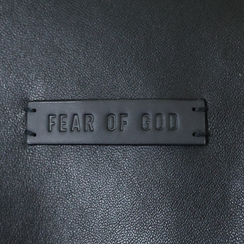 FEAR OF GOD(フィアオブゴッド) Rider シングル ジップアップレザージャケット ライダースジャケット ブラック