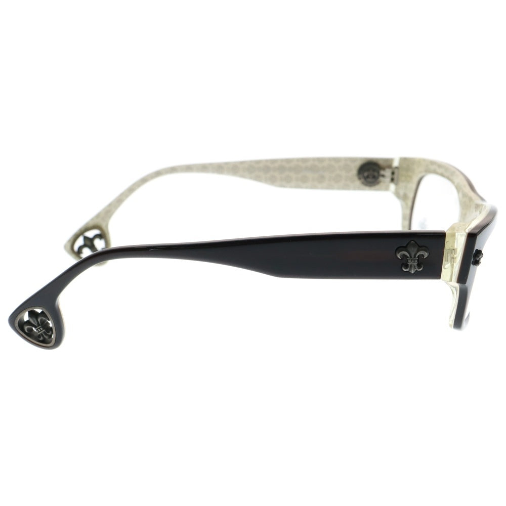 CHROME HEARTS(クロムハーツ) DRILLED BSフレア ウェリントン ブラックフレーム アイウェア 眼鏡 ブラック