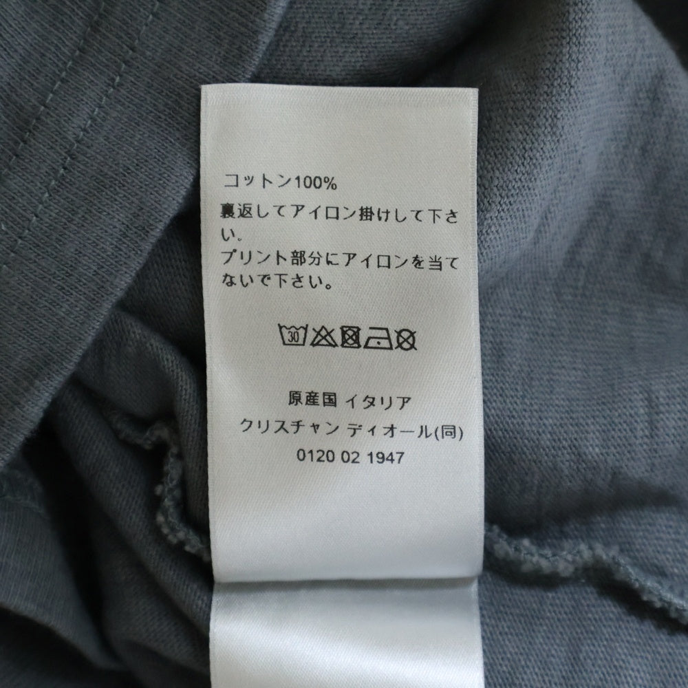 DIOR(ディオール) 23AW スラブコットンジャージー ロゴ クルーネック 半袖Tシャツ カットソー グレー 393J696A0849