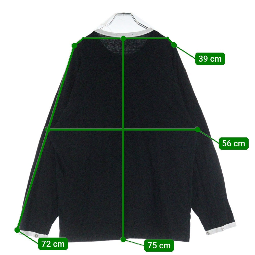 UNDERCOVER(アンダーカバー) crew neck t-shirt フロントロゴ クルーネックコットン長袖 ブラック UC1C4810