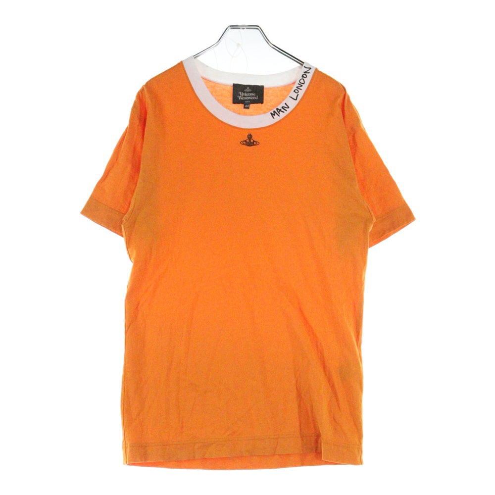 Vivienne Westwood(ヴィヴィアンウエストウッド) crew neck t-shirt ロゴ刺繍 クルーネックTシャツ オレンジ LP72595