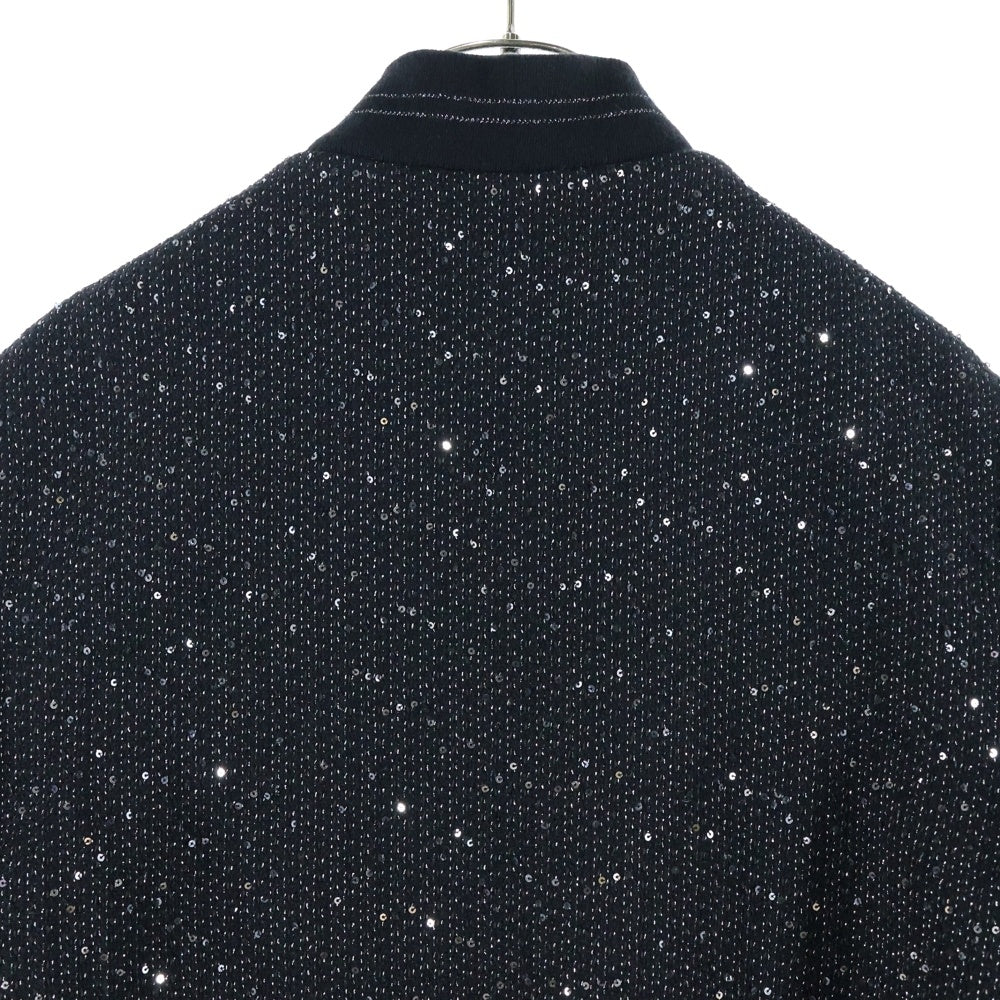 SAINT LAURENT PARIS(サンローランパリ) 20SS Bomber Jacket スパンコール ジップアップ ボンバー ジャケット ブルゾン ブラック 603482 Y1A02