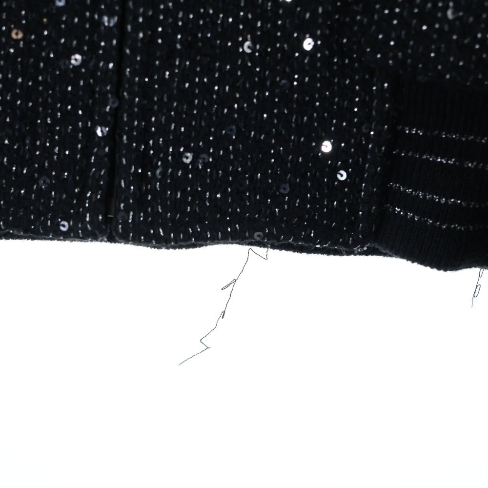 SAINT LAURENT PARIS(サンローランパリ) 20SS Bomber Jacket スパンコール ジップアップ ボンバー ジャケット ブルゾン ブラック 603482 Y1A02