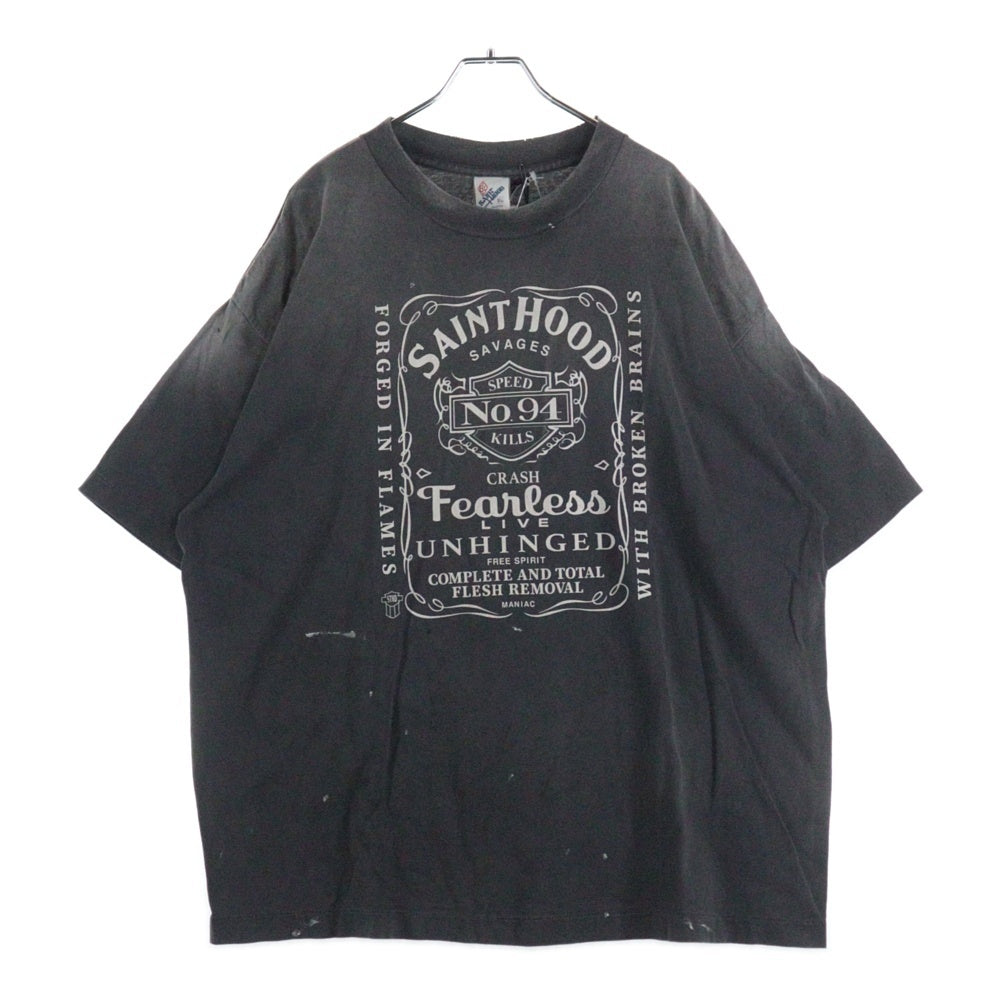SAINT MICHAEL(セントマイケル) 25SS ×NEIGHBORHOOD S/S TEE SM-HR3-0000-C70 ネイバーフッド クルーネック 半袖Tシャツカットソー チャコールグレー