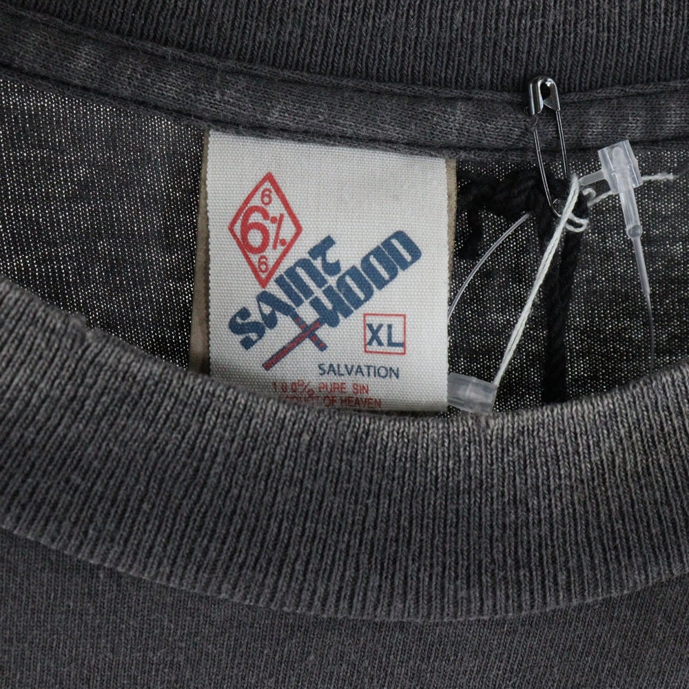 SAINT MICHAEL(セントマイケル) 25SS ×NEIGHBORHOOD S/S TEE SM-HR3-0000-C70 ネイバーフッド クルーネック 半袖Tシャツカットソー チャコールグレー