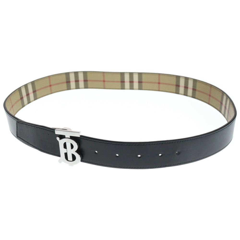 BURBERRY(バーバリー) TBバックル ノバチェック リバーシブル レザー ベルト 8069853 ブラック/ベージュ