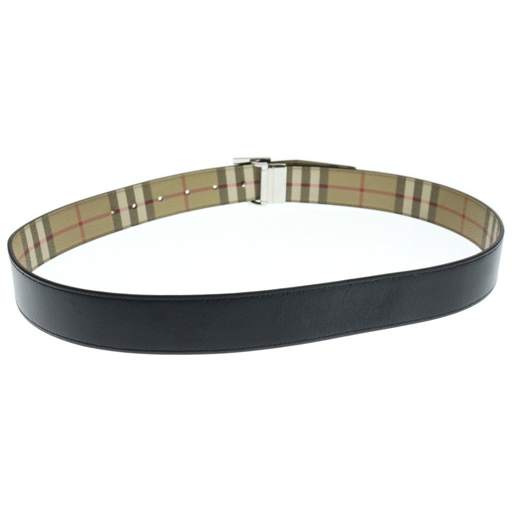 BURBERRY(バーバリー) TBバックル ノバチェック リバーシブル レザー ベルト 8069853 ブラック/ベージュ