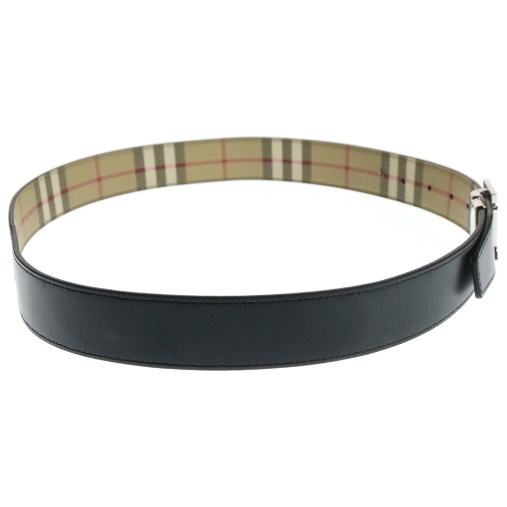 BURBERRY(バーバリー) TBバックル ノバチェック リバーシブル レザー ベルト 8069853 ブラック/ベージュ