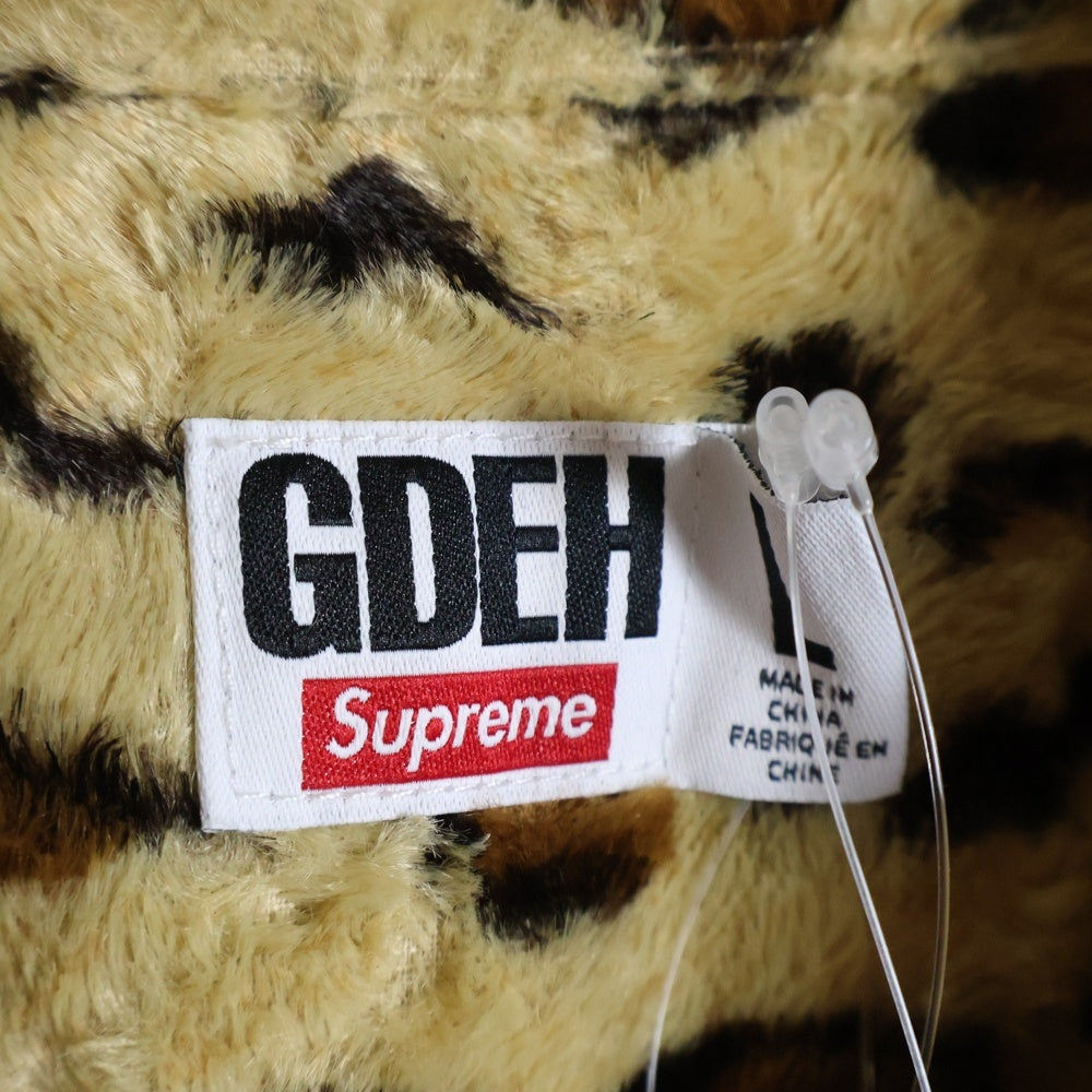 SUPREME(シュプリーム) 25SS×GOODENOUGH Crushed Rayon S/S レオパード総柄 半袖シャツ ブラウン