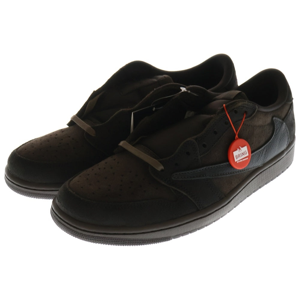 NIKE(ナイキ) ×TRAVIS SCOTT AIR JORDAN 1 LOW OG SP VELVET BROWN トラヴィススコット エアジョーダン1 ベルベットブラウン ローカットスニーカー US10.5/28.5cm DM7866-202