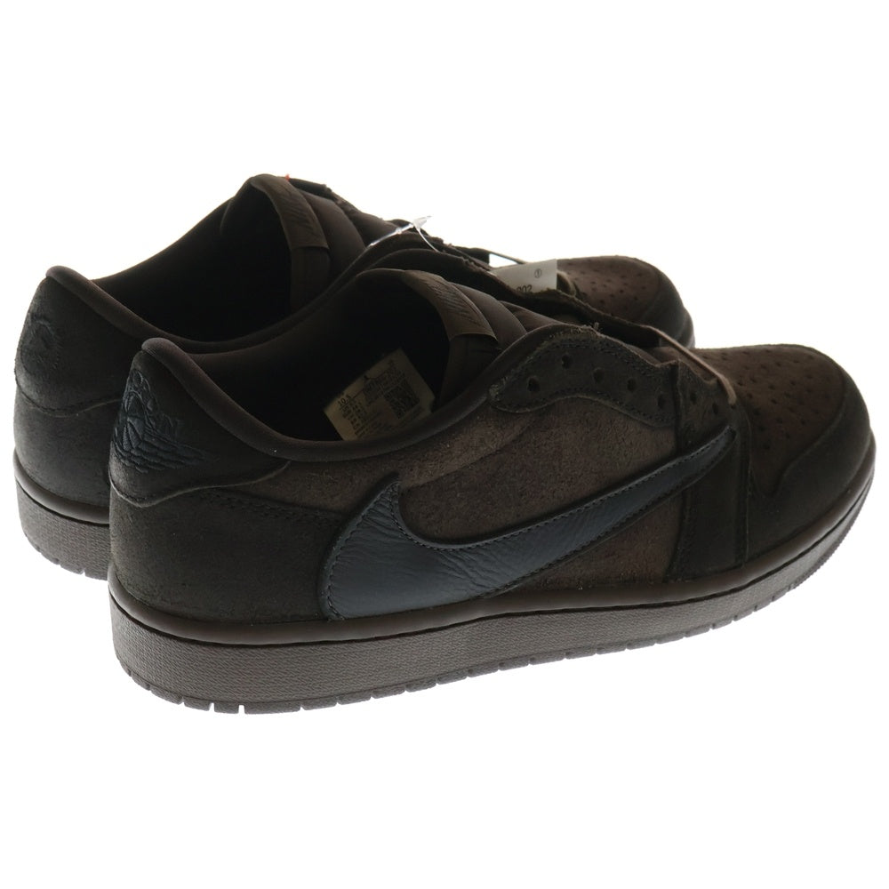 NIKE(ナイキ) ×TRAVIS SCOTT AIR JORDAN 1 LOW OG SP VELVET BROWN トラヴィススコット エアジョーダン1 ベルベットブラウン ローカットスニーカー US10.5/28.5cm DM7866-202