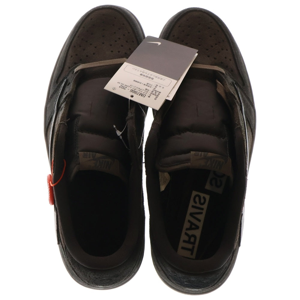 NIKE(ナイキ) ×TRAVIS SCOTT AIR JORDAN 1 LOW OG SP VELVET BROWN トラヴィススコット エアジョーダン1 ベルベットブラウン ローカットスニーカー US10.5/28.5cm DM7866-202