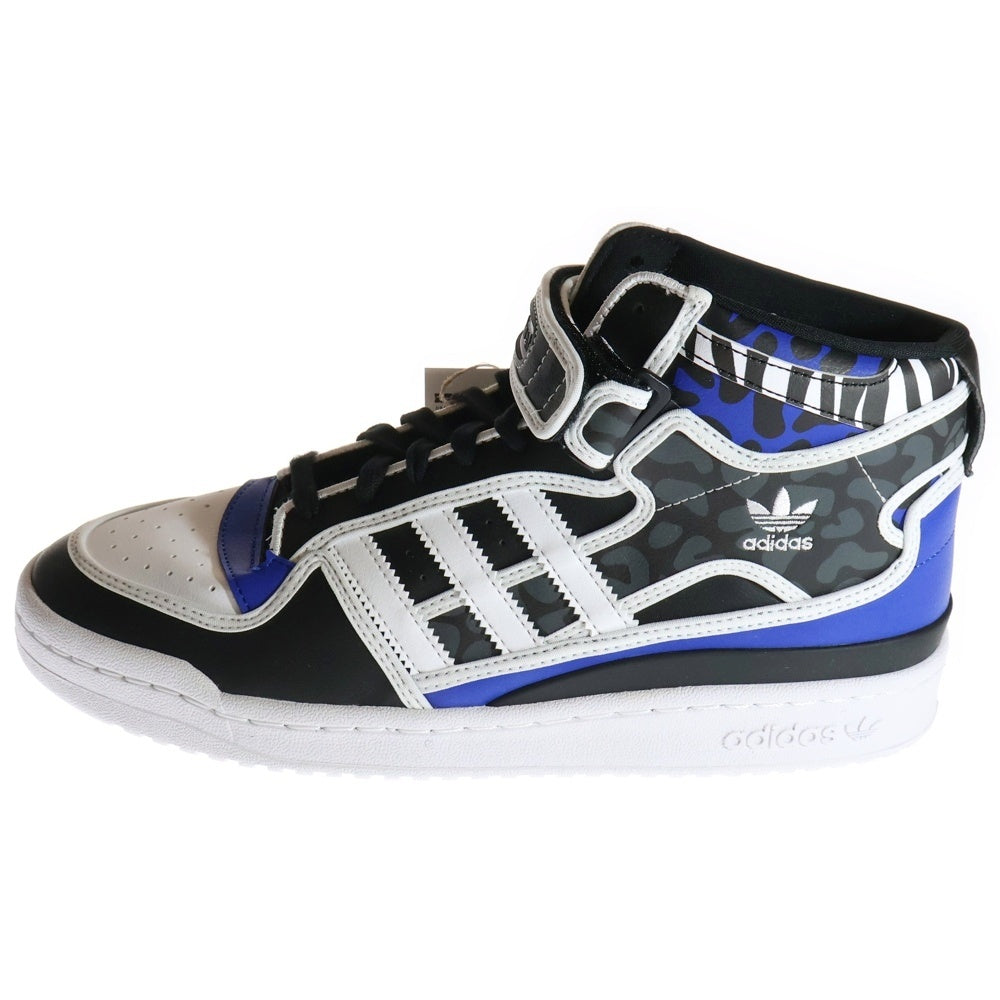 adidas Originals(アディダスオリジナルス) ×RICH MNISI WMNS FORUM MID GV8053 ×リッチムニシ ミッドカットスニーカー ホワイト/ブルー US10/27.0cm