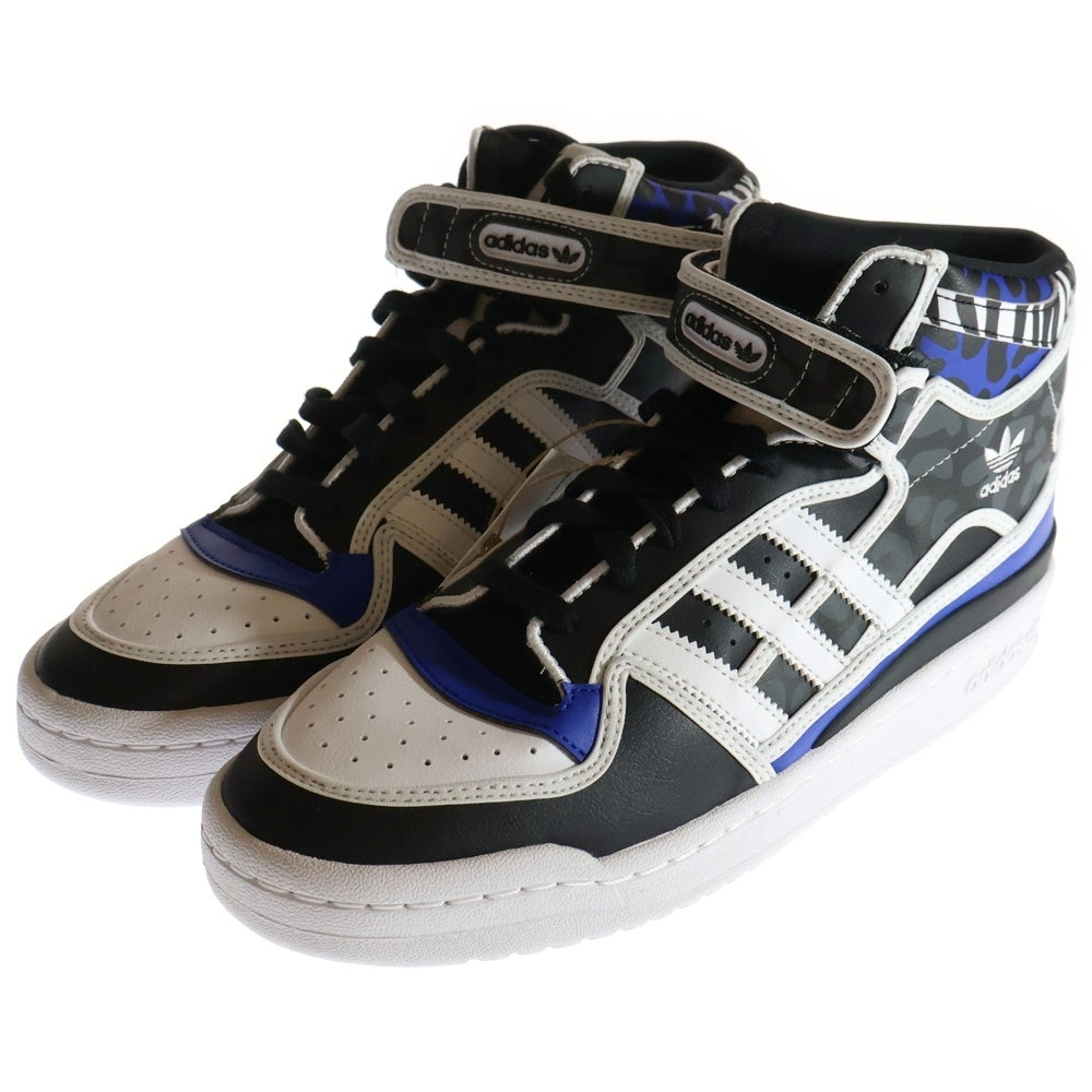 adidas Originals(アディダスオリジナルス) ×RICH MNISI WMNS FORUM MID GV8053 ×リッチムニシ ミッドカットスニーカー ホワイト/ブルー US10/27.0cm