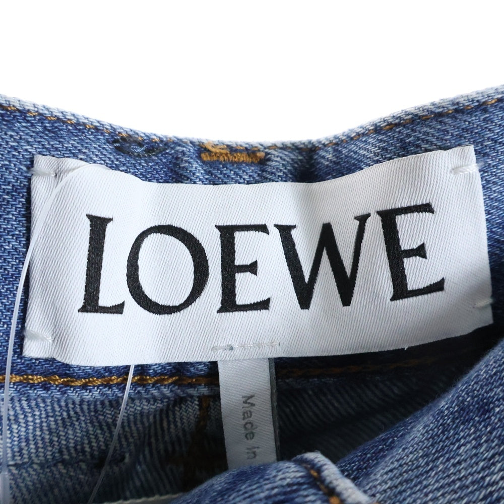 LOEWE(ロエベ) 22AW Washed Denim Trousers ダメージ加工 ウォッシュデニム デニムパンツ H526Y11X22 インディゴ