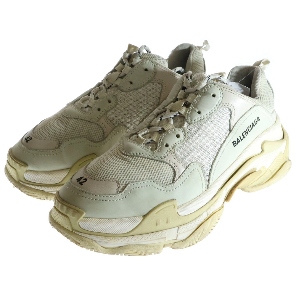 BALENCIAGA(バレンシアガ) Triple-S Trainers 524036 トリプルエス レースアップローカットスニーカー ホワイト