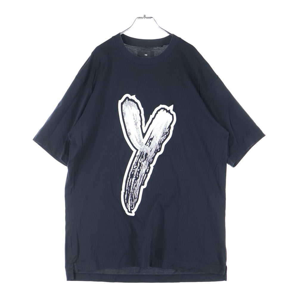 Y-3(ワイスリー) LOGO GFX TEE HY1271 ロゴプリントクルーネック半袖Tシャツ ブラック
