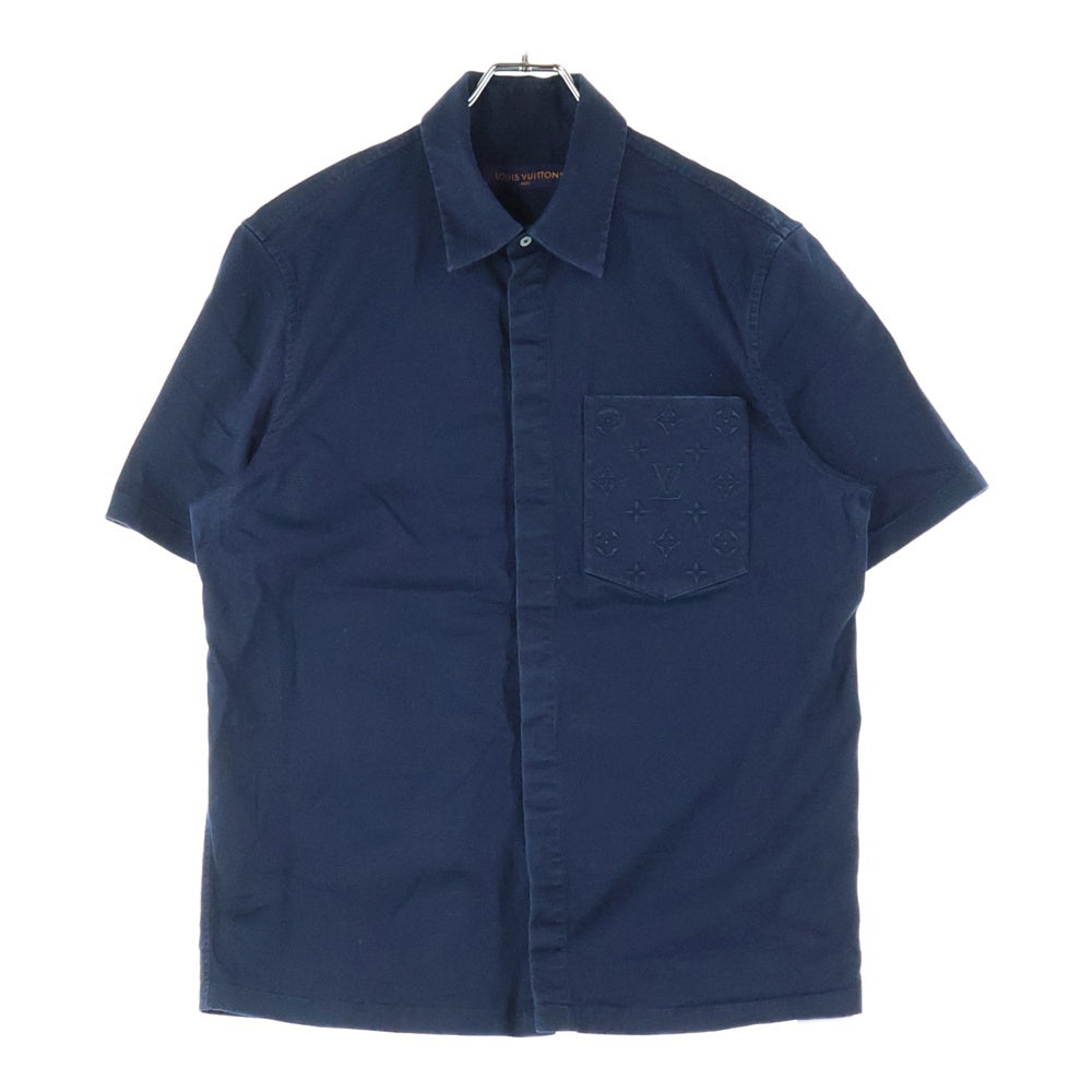 LOUIS VUITTON(ルイヴィトン) 25AW モノグラムポケット 半袖シャツ ネイビー RM252MQ FUG HTS48W