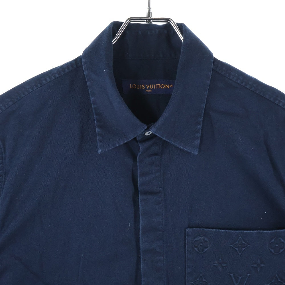LOUIS VUITTON(ルイヴィトン) 25AW モノグラムポケット 半袖シャツ ネイビー RM252MQ FUG HTS48W