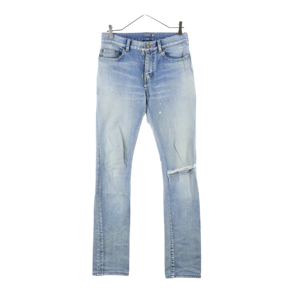 SAINT LAURENT PARIS(サンローランパリ) ダメージ加工 スキニーデニムパンツ インディゴ 527389