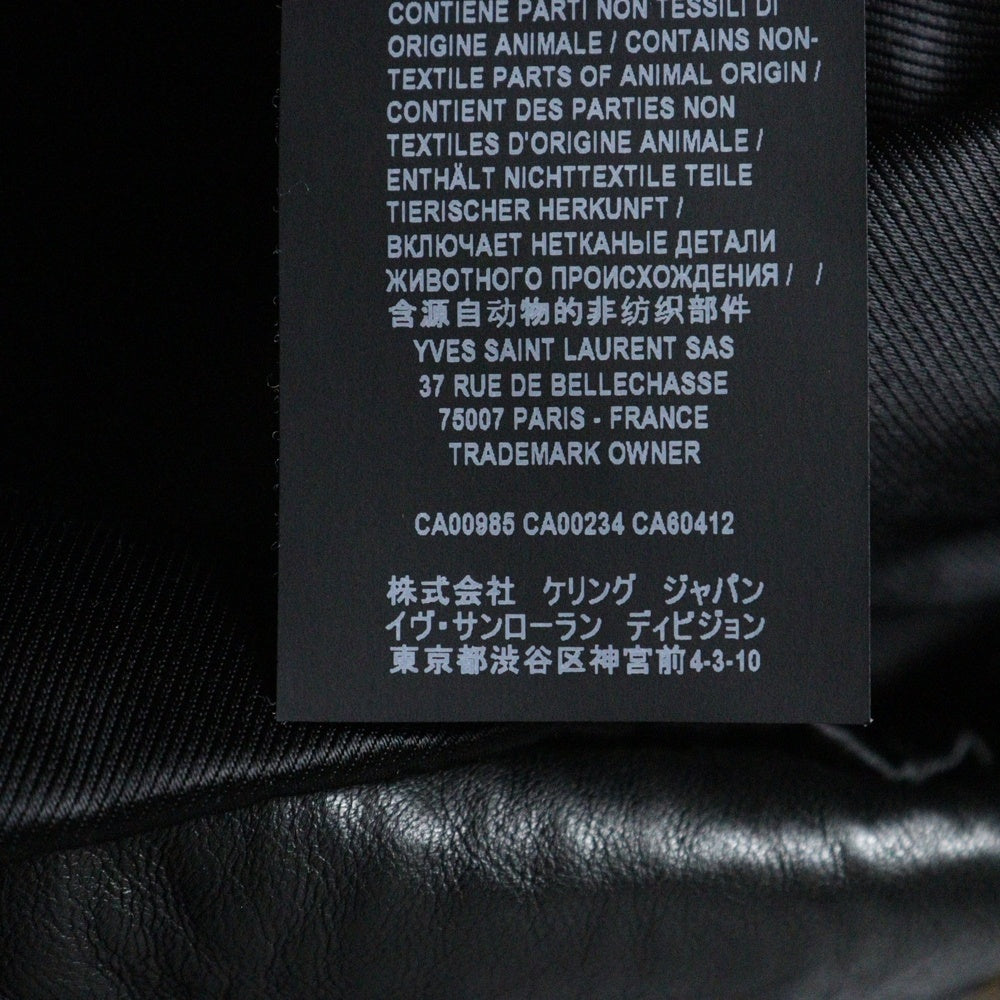 SAINT LAURENT PARIS(サンローランパリ) L01 クラシックモーターサイクルライダースレザージャケット 481862 Y5YA2 ブラック レディース