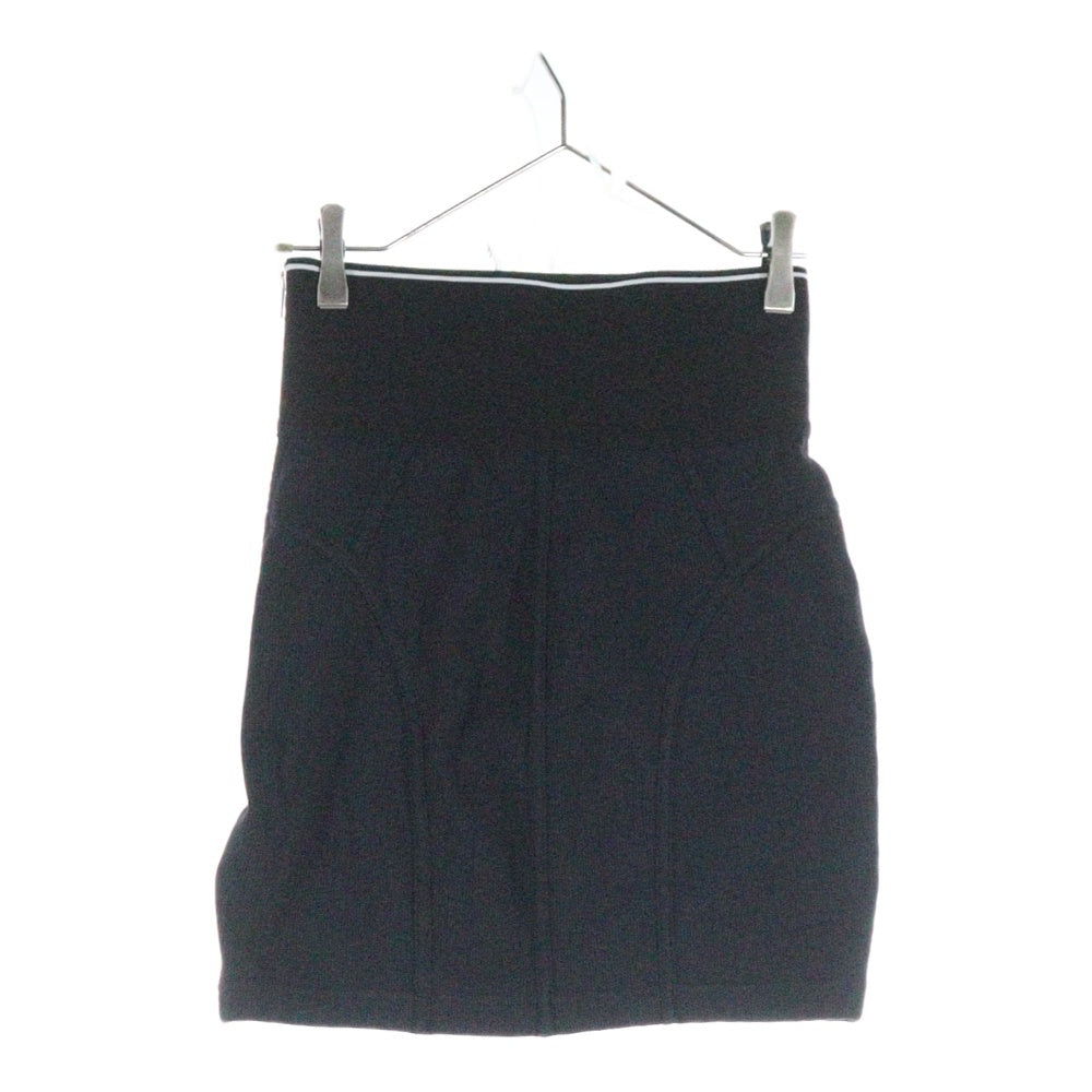 ALEXANDER WANG(アレキサンダーワン) ロゴプリント エラスティック ミニスカート ブラック 1CC2215180 レディース