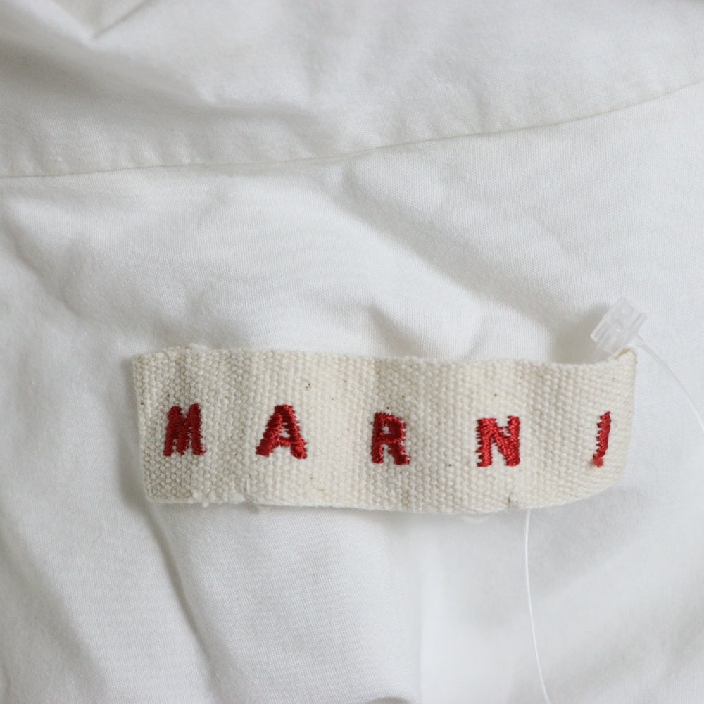 MARNI(マルニ) 22AW ビッグカラーロングスリーブコットン長袖シャツ ブラウス レディース CAMA0485A ホワイト