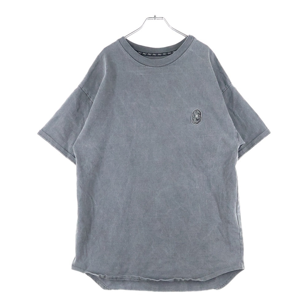 cvtvlist(カタリスト) フロントワッペン クルーネック半袖Tシャツ カットソー チャコールグレー 2101090307