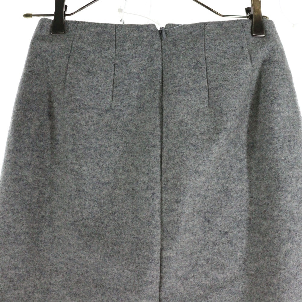 SACRA(サクラ) WOOL RING MILLED SK ウール ロングスリットスカート グレー レディース 117506122