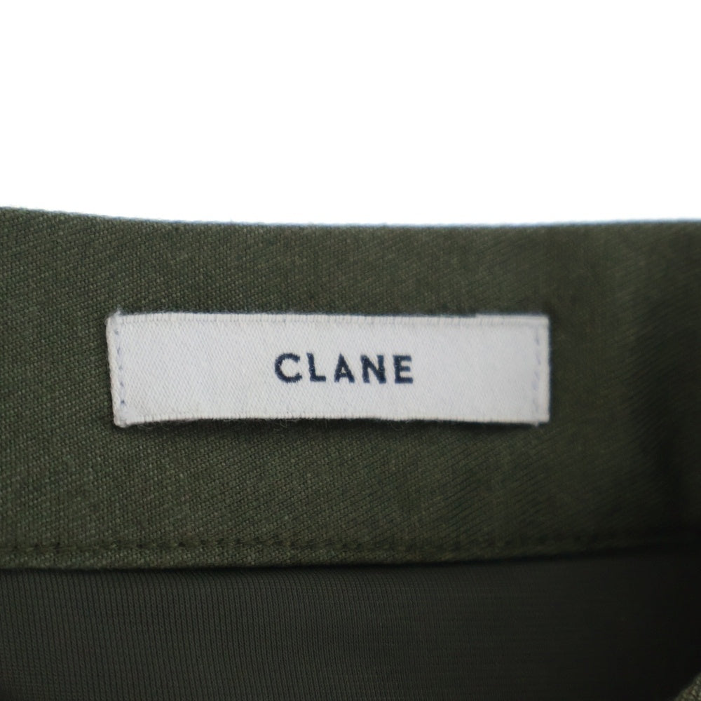 CLANE(クラネ) ティアード フレア コットン ロングスカート カーキ レディース 14109‐6051