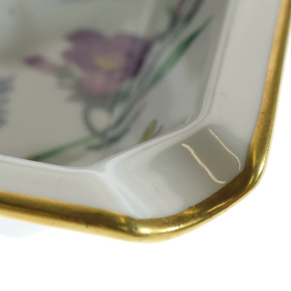 GUCCI(グッチ) ×BERNARDAUD LIMOGES France ベルナルド リモージュ フローラル アッシュトレイ 灰皿　■
