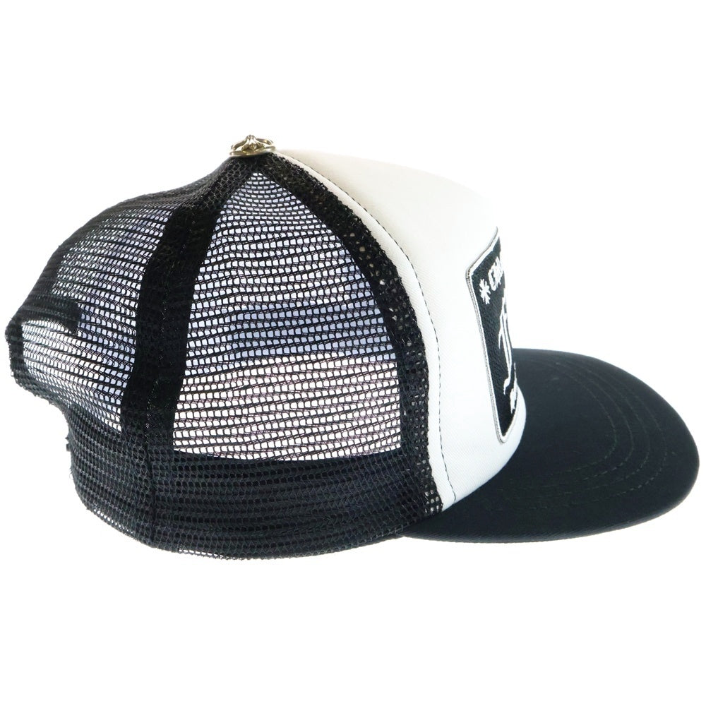 CHROME HEARTS(クロムハーツ) TRUCKER CAP CHパッチメッシュトラッカーキャップ クロスボール付 帽子 ブラック/ホワイト