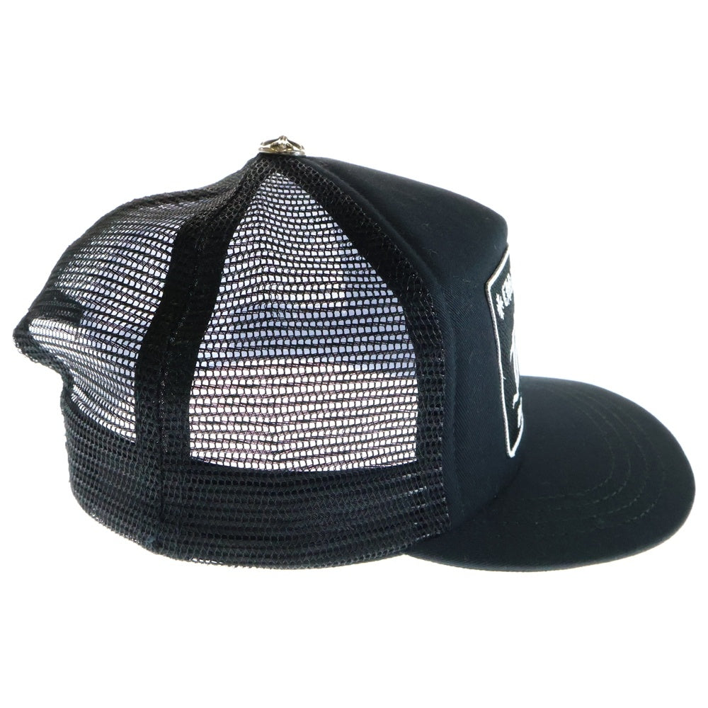 CHROME HEARTS(クロムハーツ) TRUCKER CAP FUCKパッチメッシュトラッカーキャップ クロスボール付 帽子 ブラック