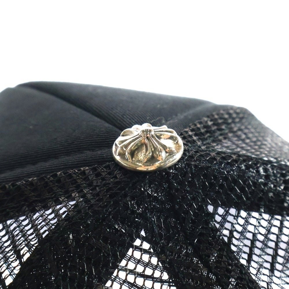 CHROME HEARTS(クロムハーツ) TRUCKER CAP FUCKパッチメッシュトラッカーキャップ クロスボール付 帽子 ブラック
